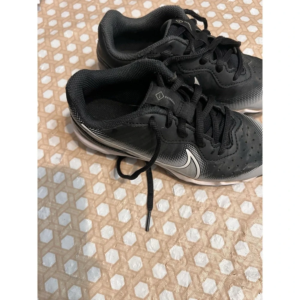 Baseball Cleats Black White Nike Diamond Size 13C